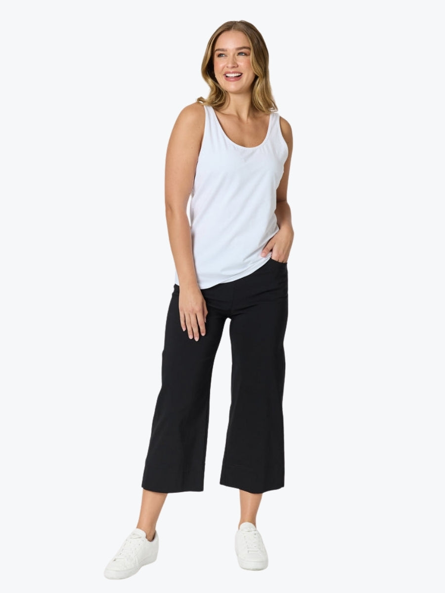 Threadz Zara Wide Leg Pant | Black