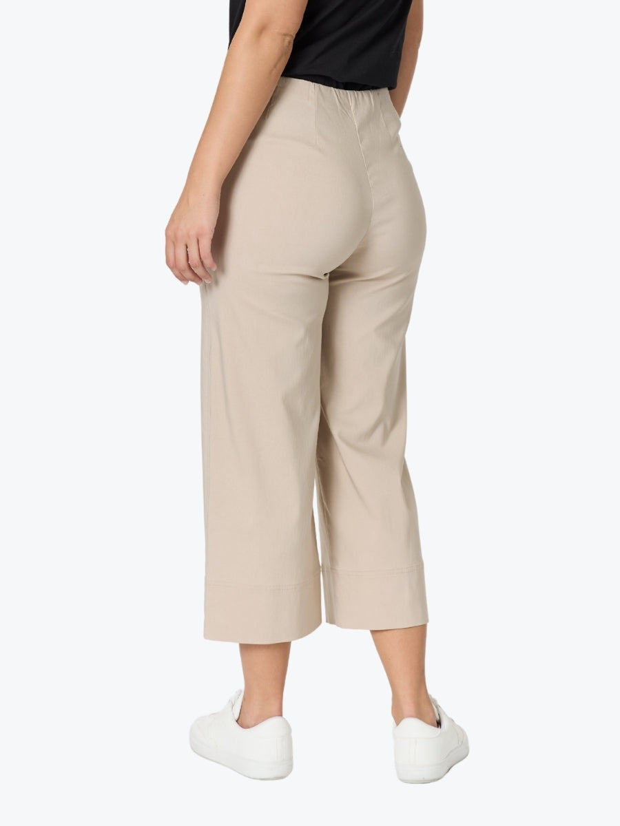 Threadz Zara Wide Leg Pant | Natural