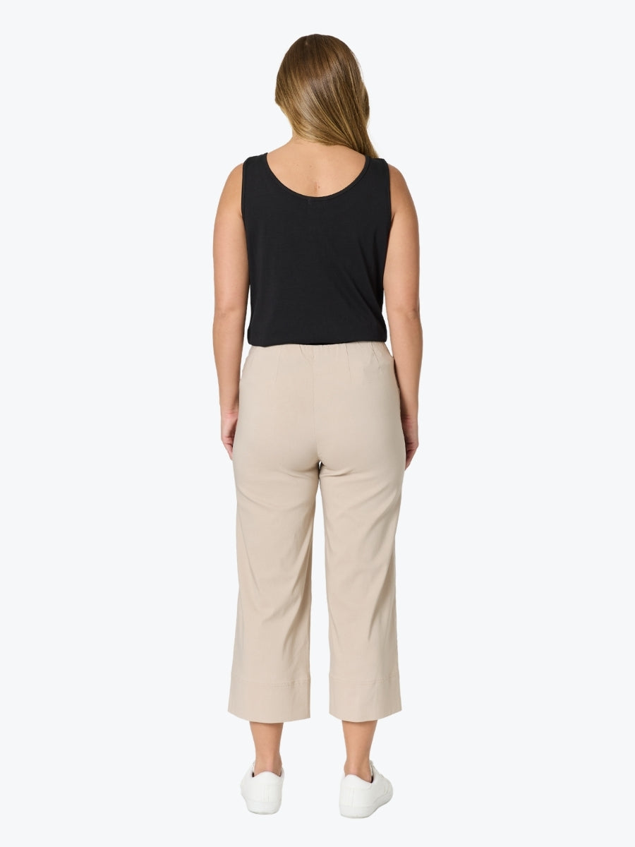 Threadz Zara Wide Leg Pant | Natural