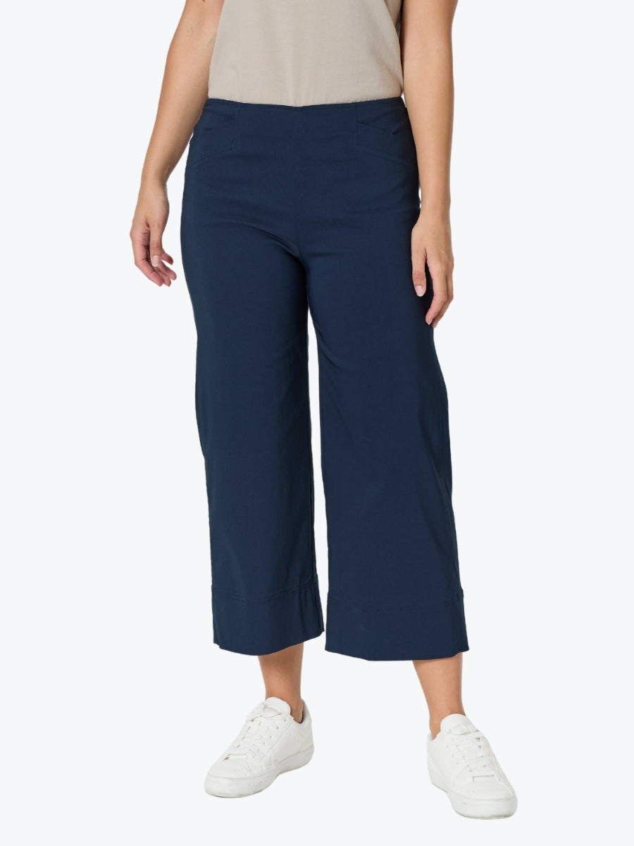 Threadz Zara Wide Leg Pant | Navy