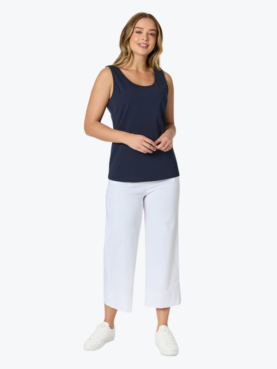 Threadz Zara Wide Leg Pant | White