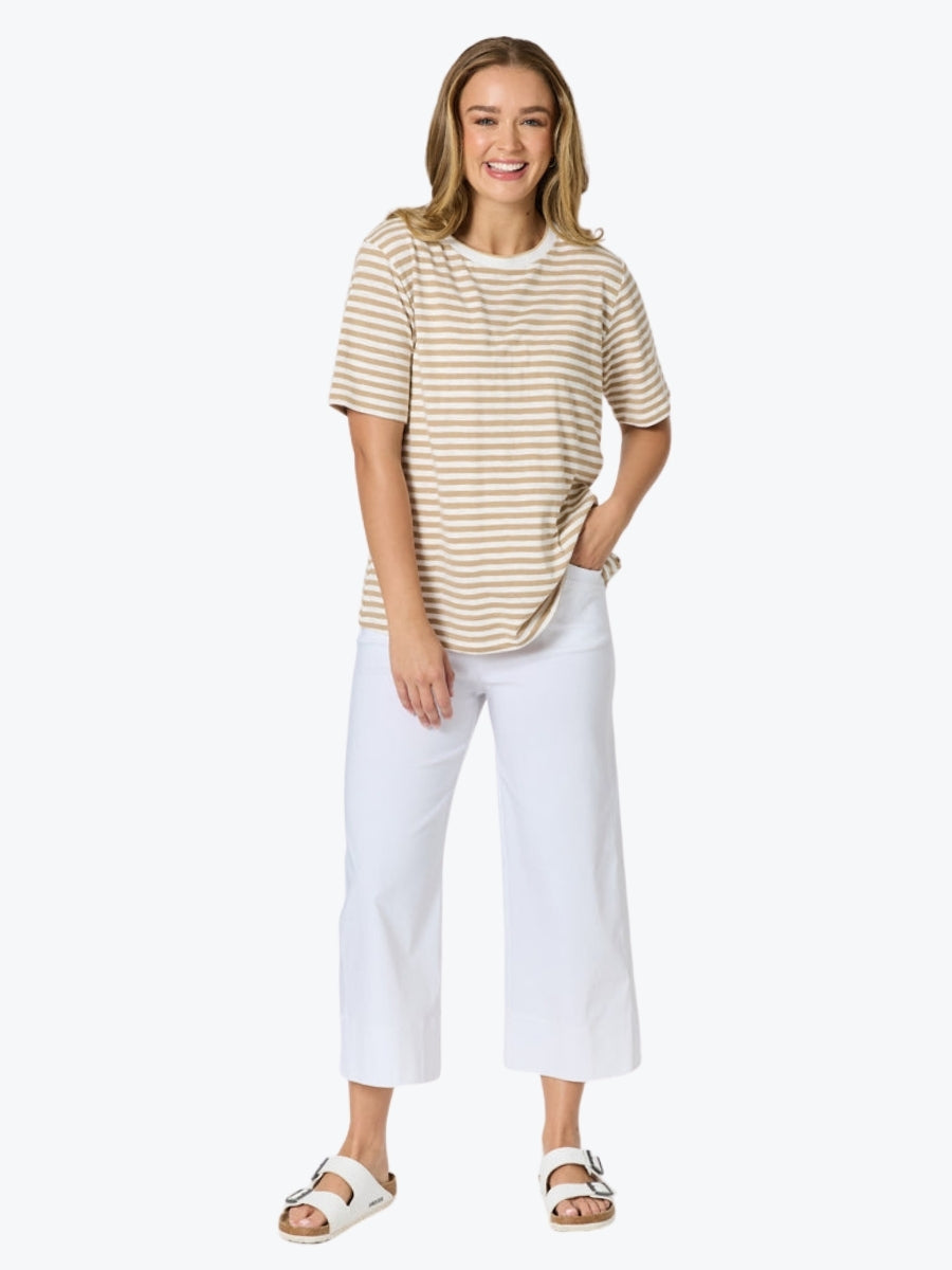 Threadz Zara Wide Leg Pant | White