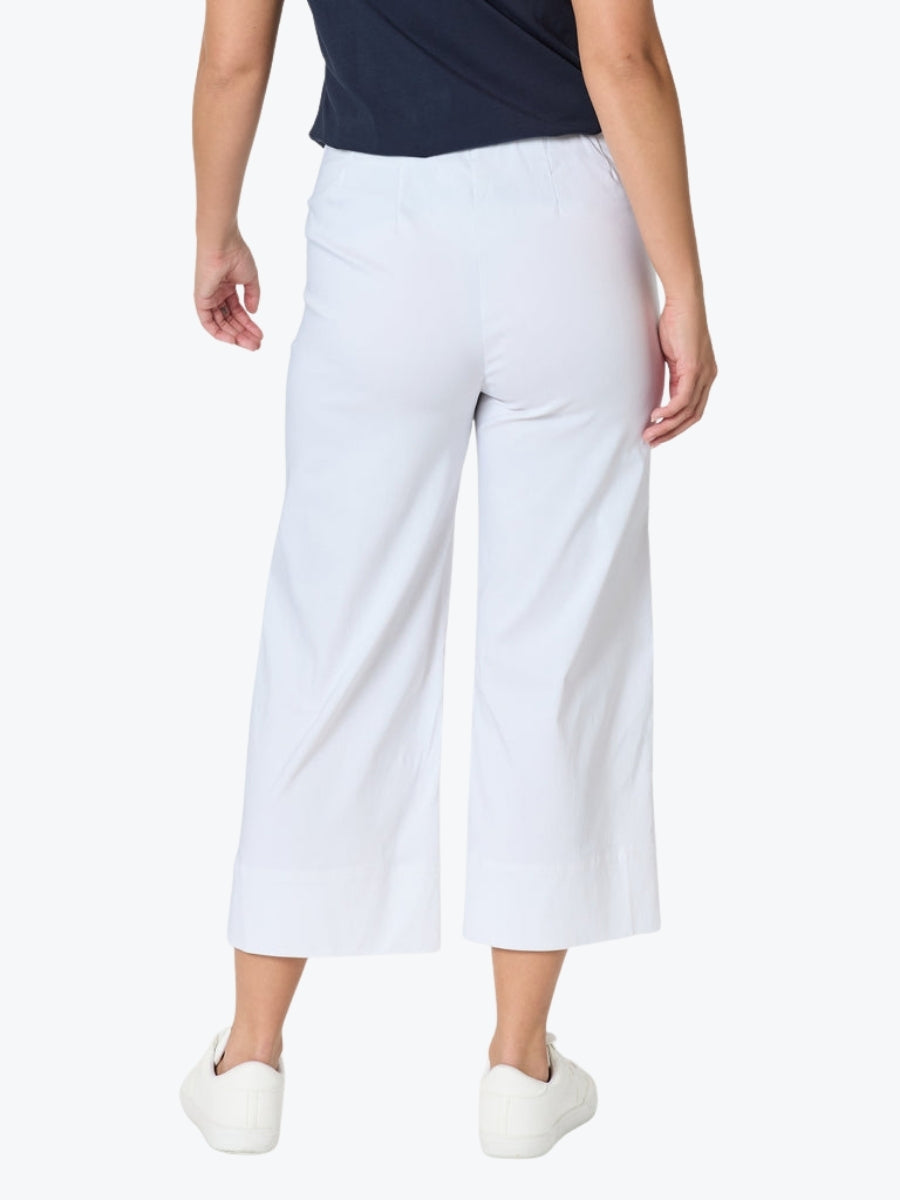 Threadz Zara Wide Leg Pant | White