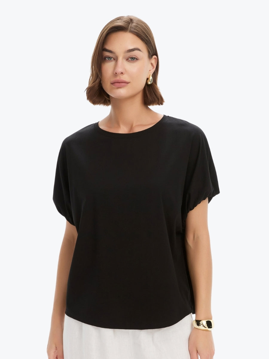 Tirelli Bubble Sleeve Tee | Black