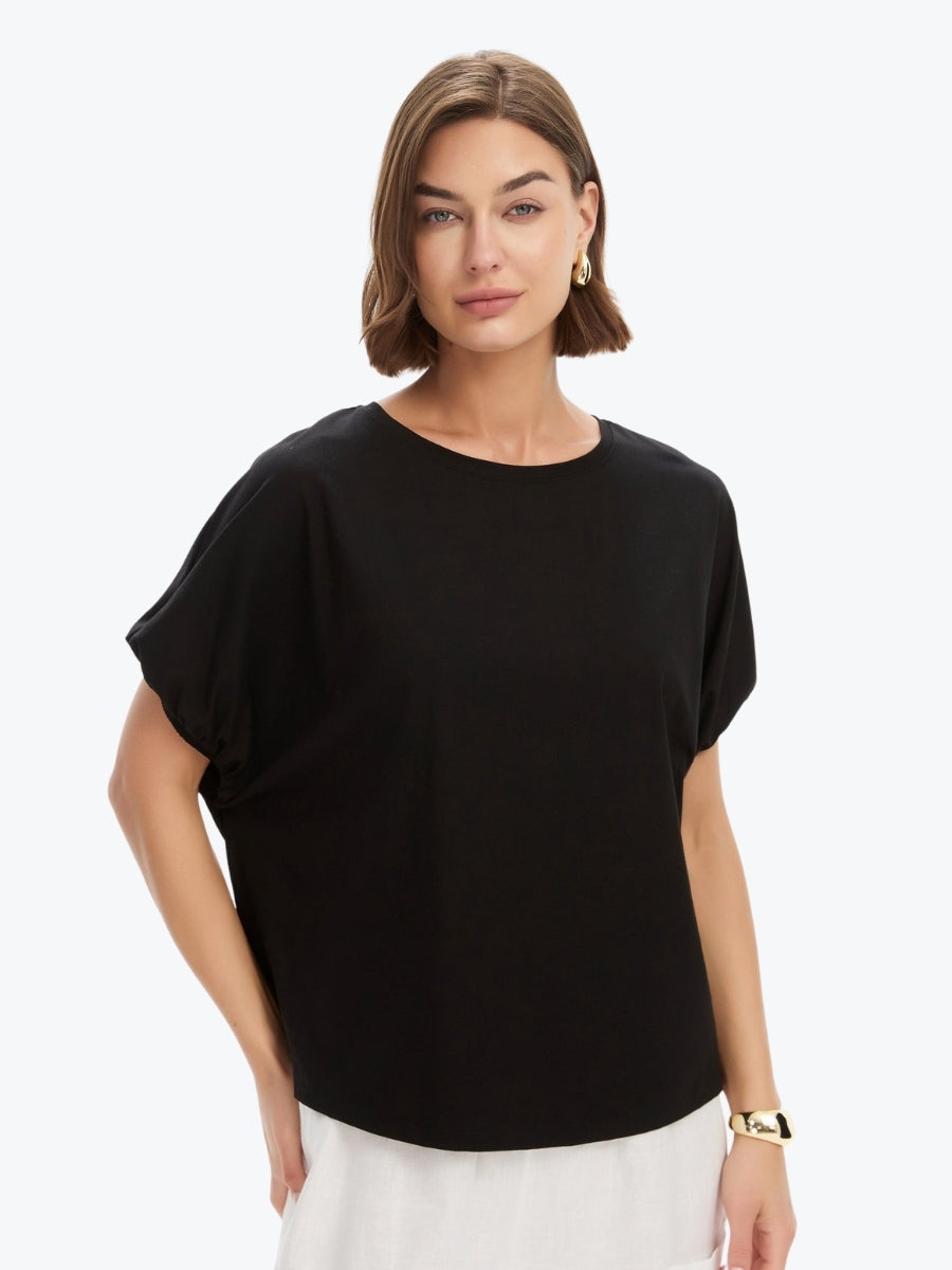 Tirelli Bubble Sleeve Tee | Black