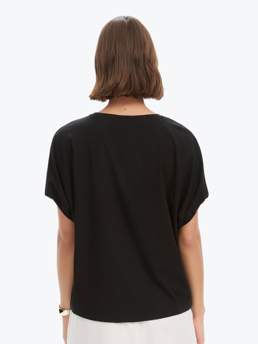 Tirelli Bubble Sleeve Tee | Black