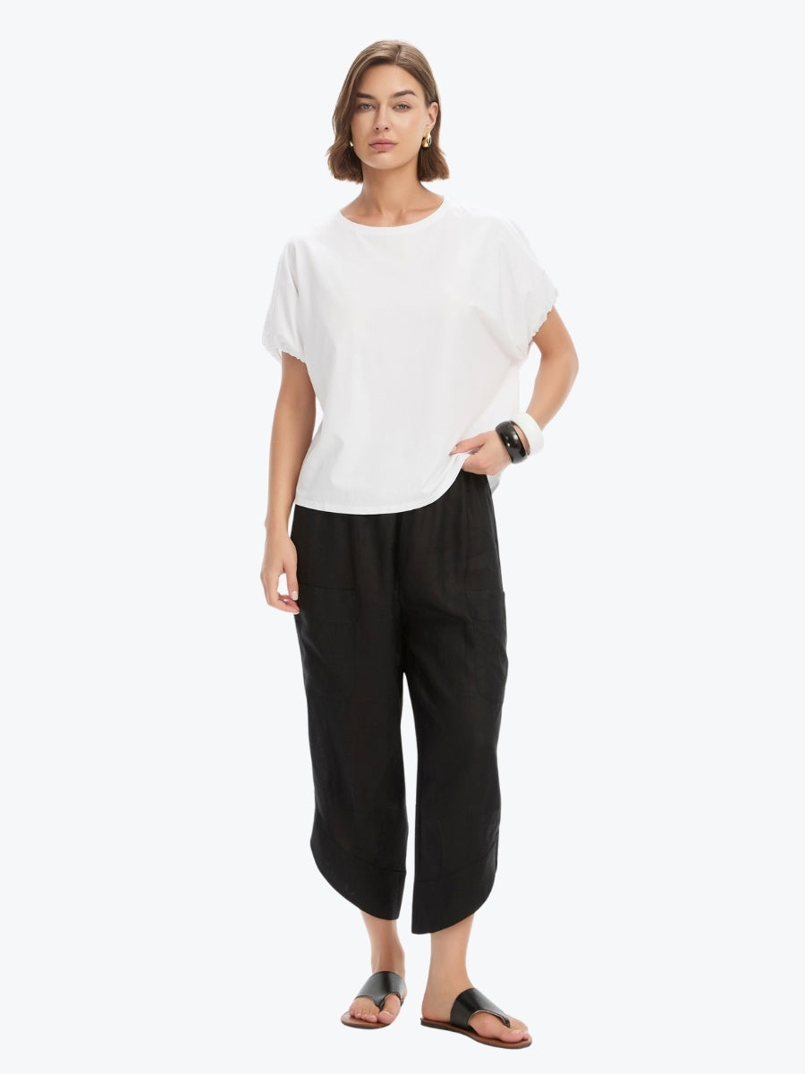 Tirelli Bubble Sleeve Tee | White