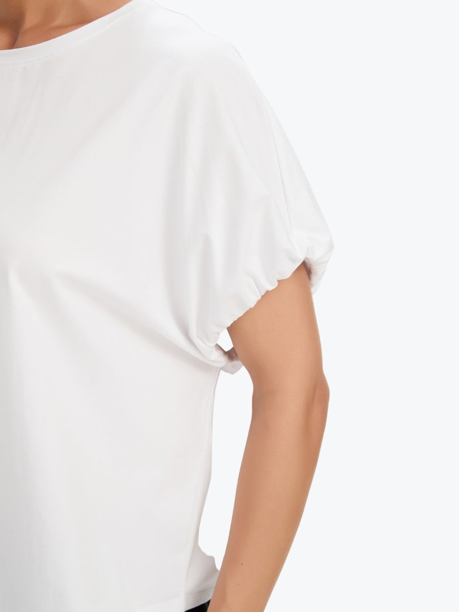 Tirelli Bubble Sleeve Tee | White