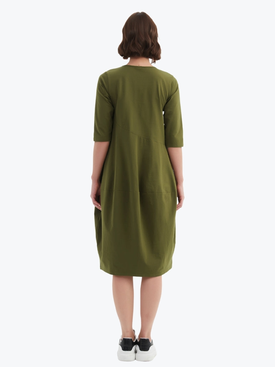 Tirelli Diagonal Seam Winter Dress