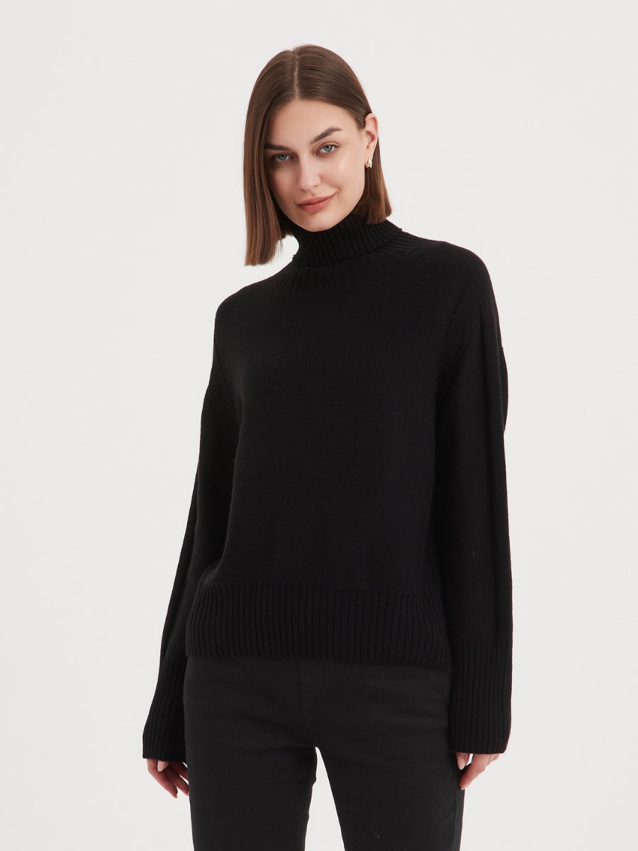 Tirelli Roll Neck Boxy Knit