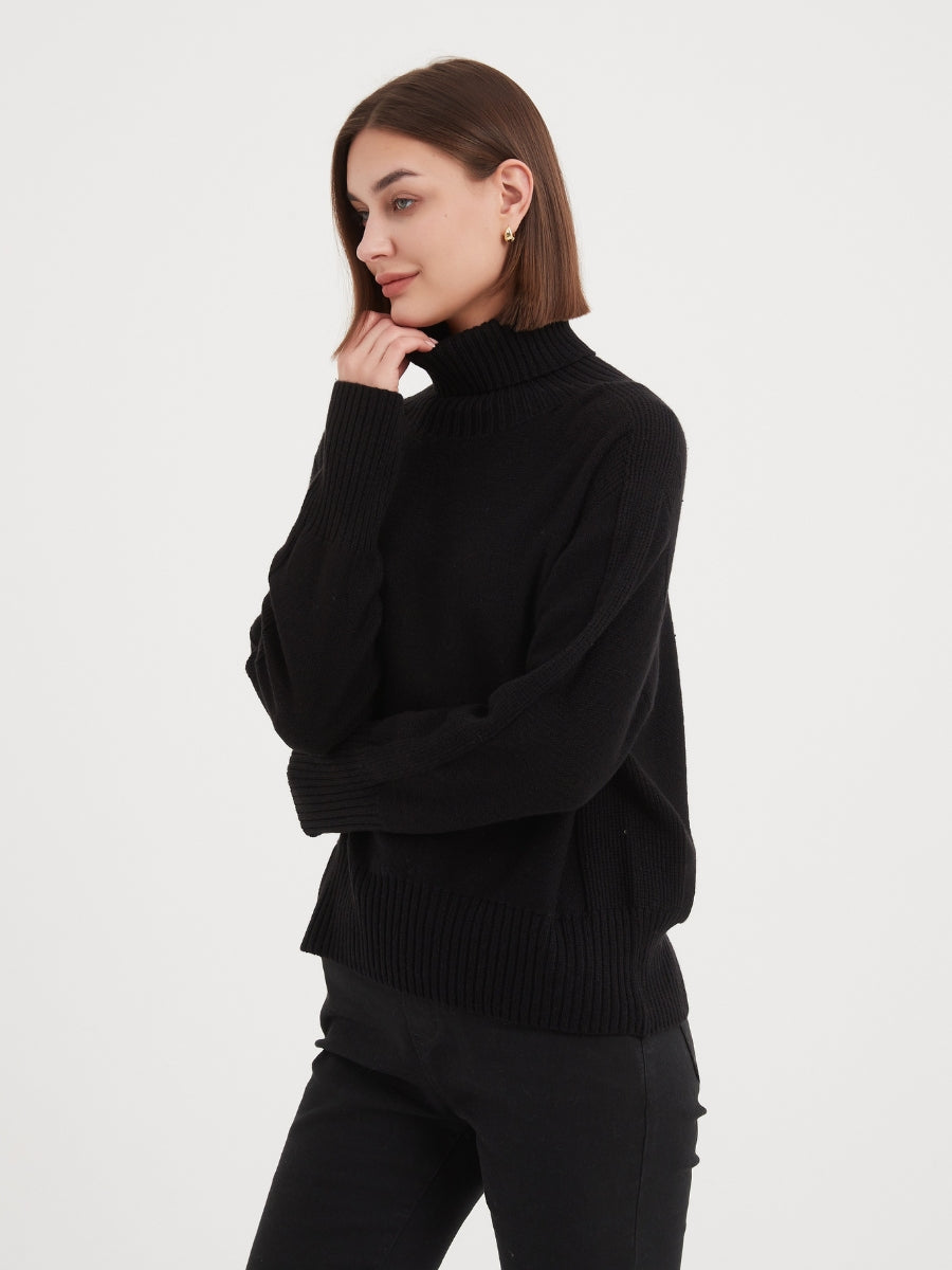 Tirelli Roll Neck Boxy Knit