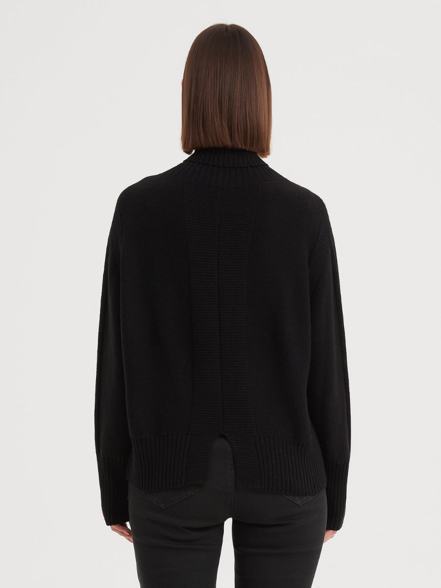 Tirelli Roll Neck Boxy Knit