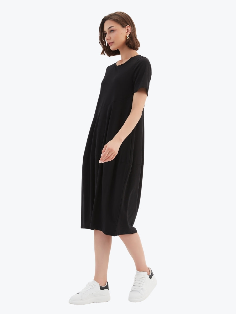 Tirelli Short Sleeve Diagonal Dress