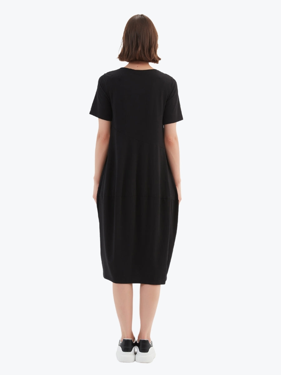 Tirelli Short Sleeve Diagonal Dress