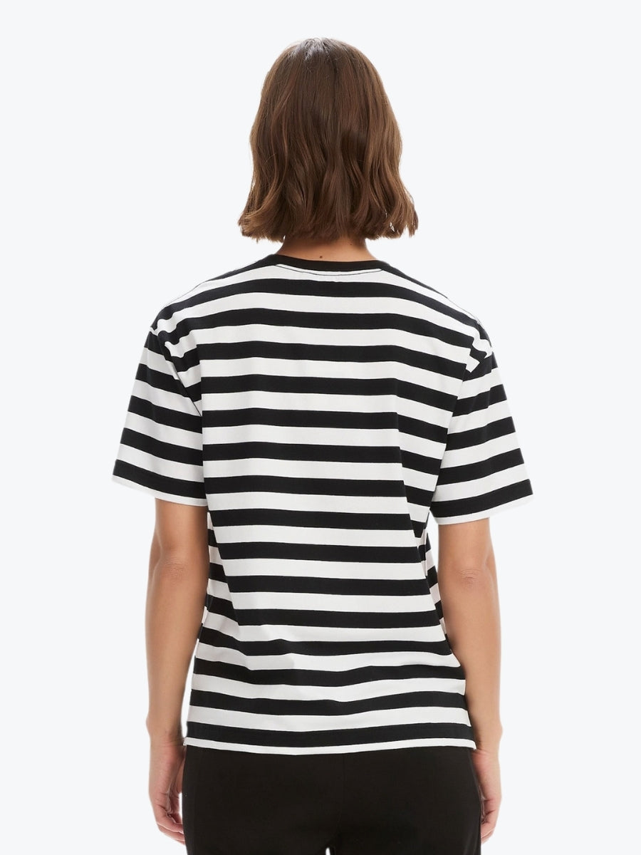 Tirelli Stripe Boxy Tee | Black/White