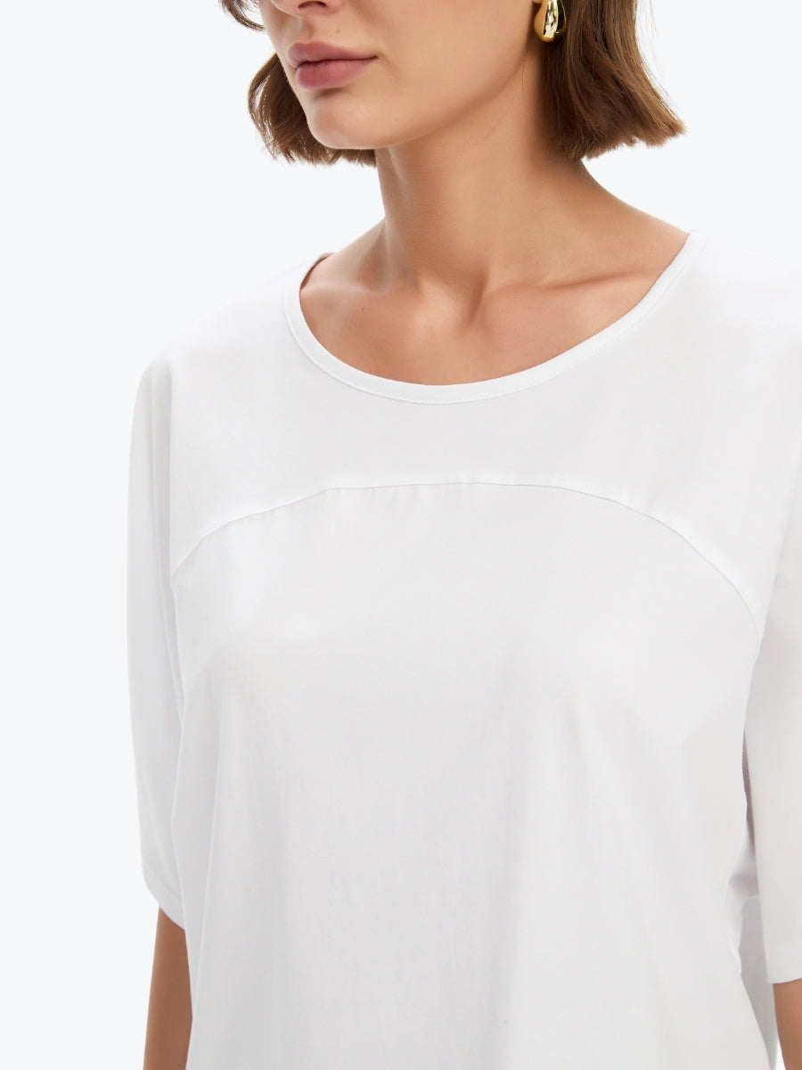 Tirelli Wide Sleeve Yoke Tee | White
