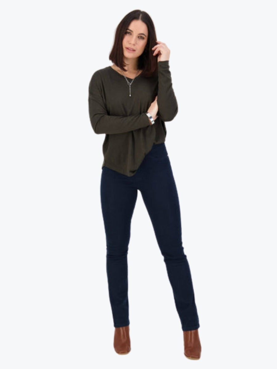 Vassalli Slim Leg Full Length Denim Pull On