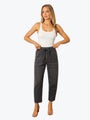 Wakee Barrel Leg Jean | Black