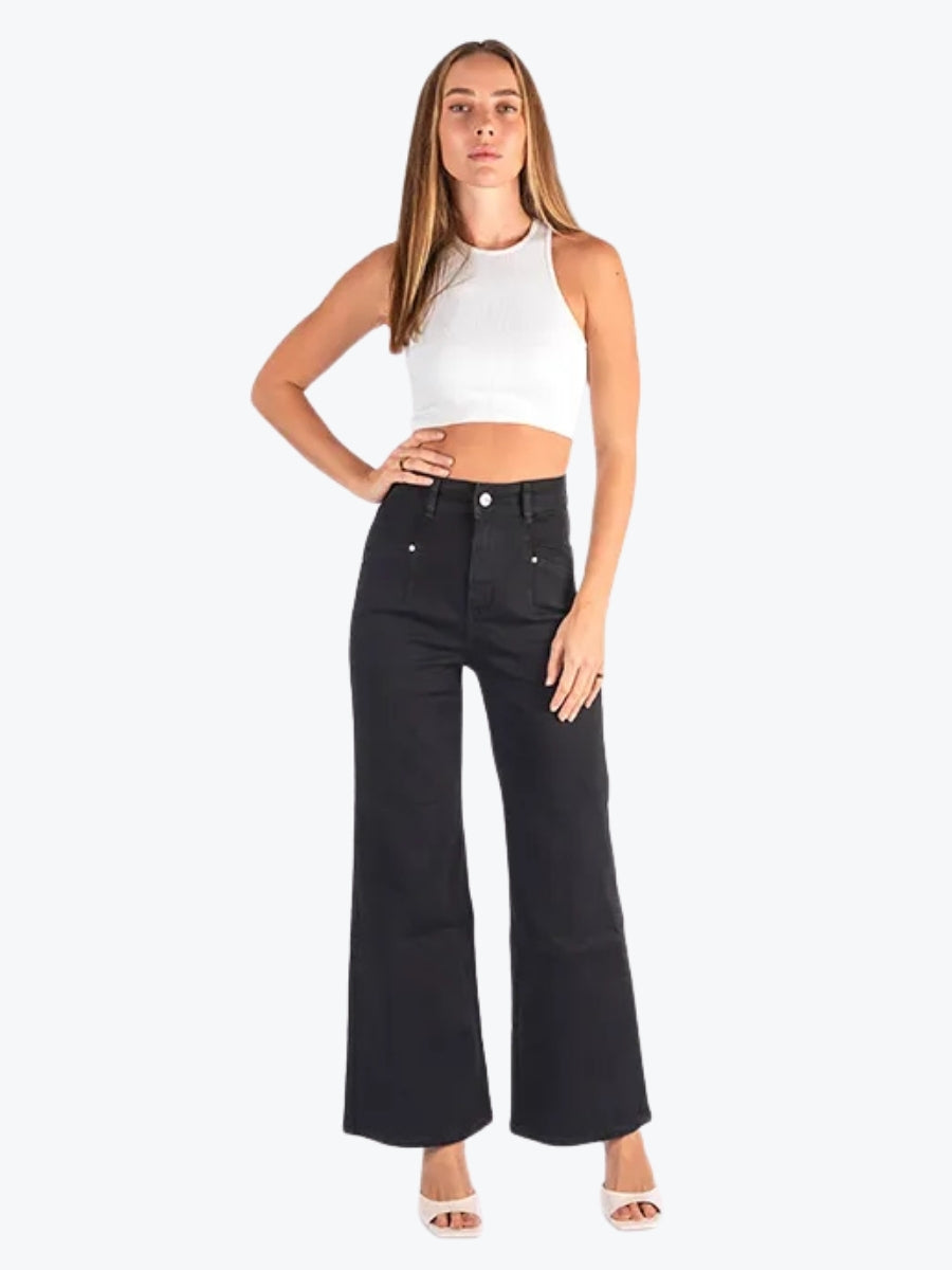 Wakee Slice Pocket Wide Leg Jean