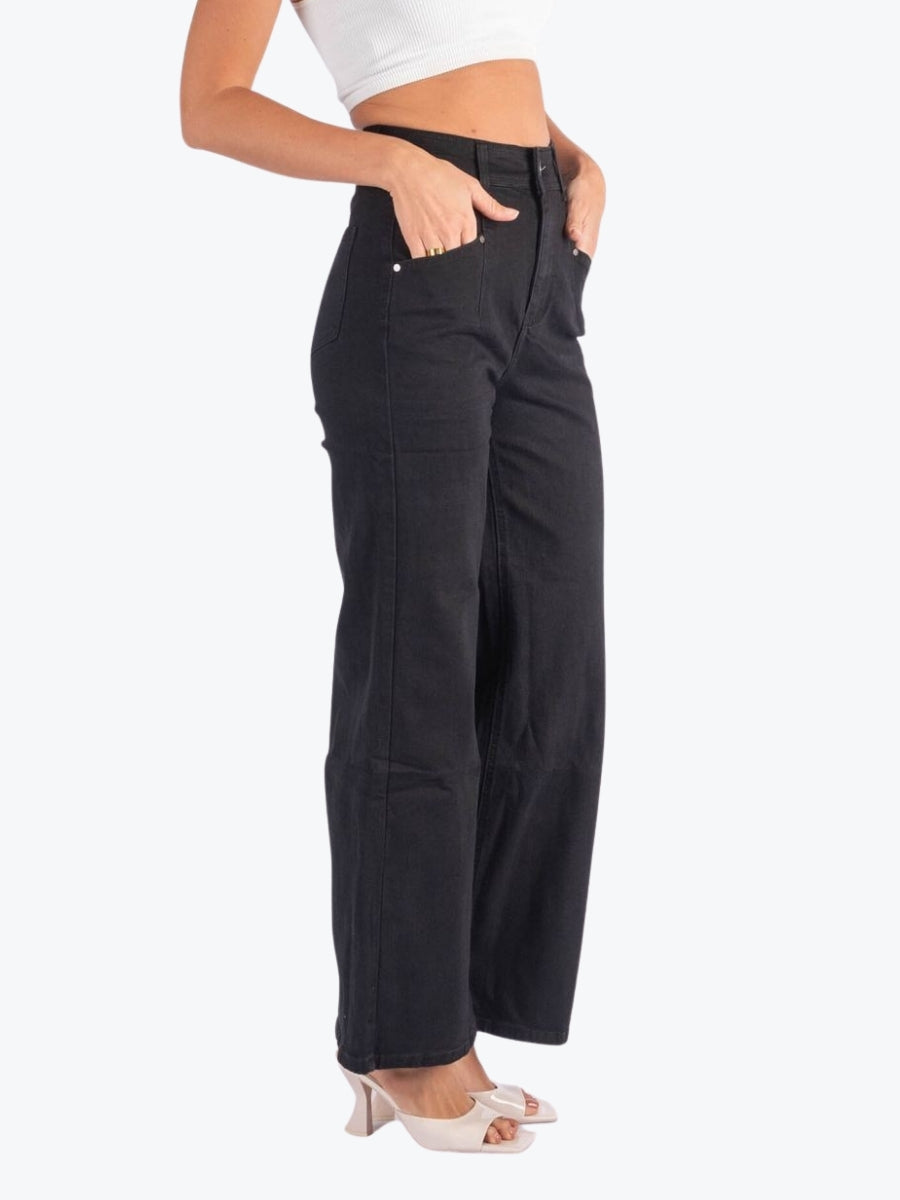 Wakee Slice Pocket Wide Leg Jean