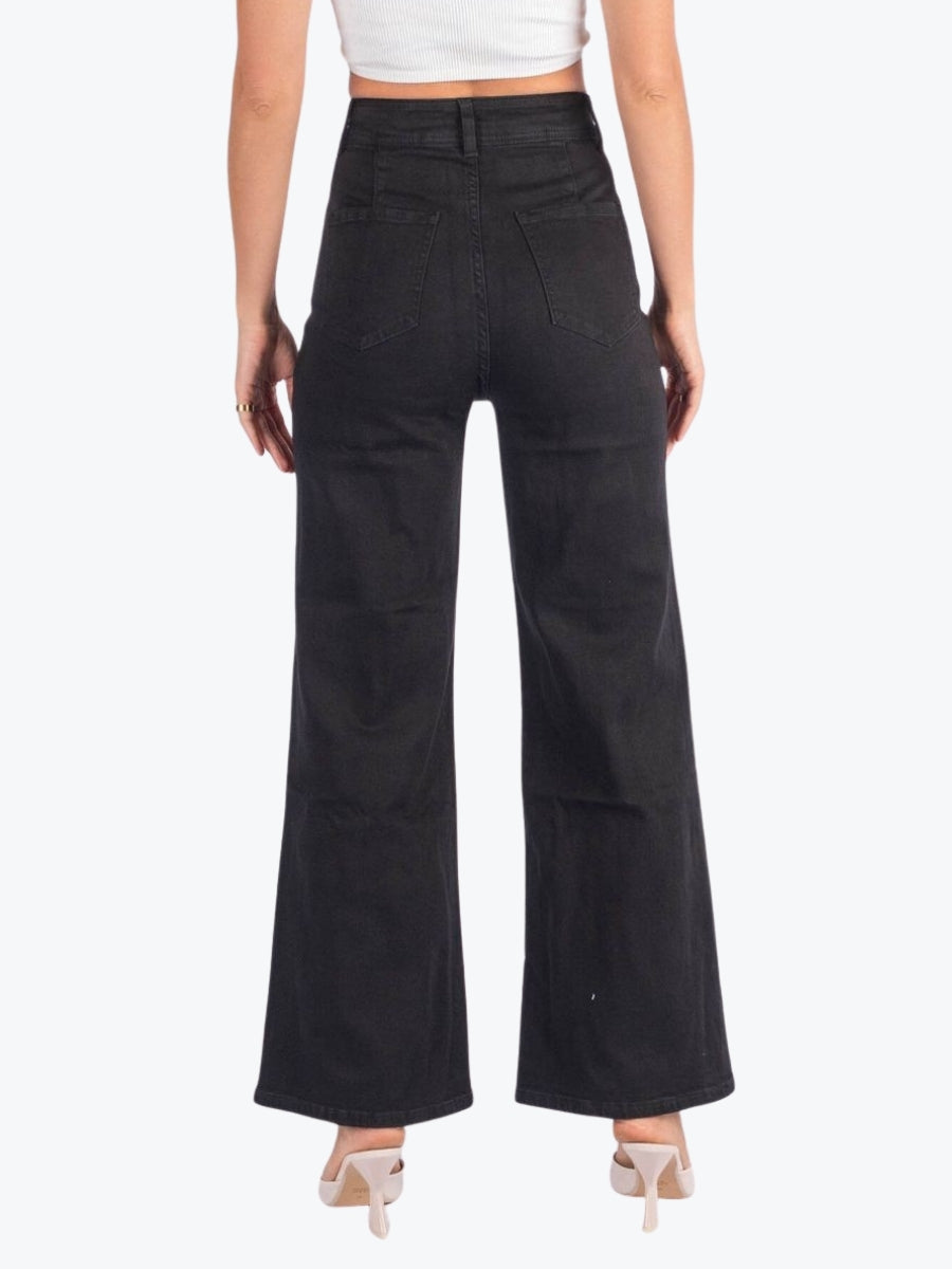 Wakee Slice Pocket Wide Leg Jean