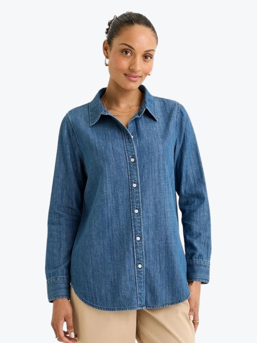 Yarra Trail Citrine Shirt in Chambray