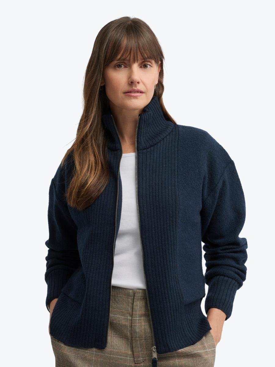 Yarra Trail Ember Knit Jacket | Navy