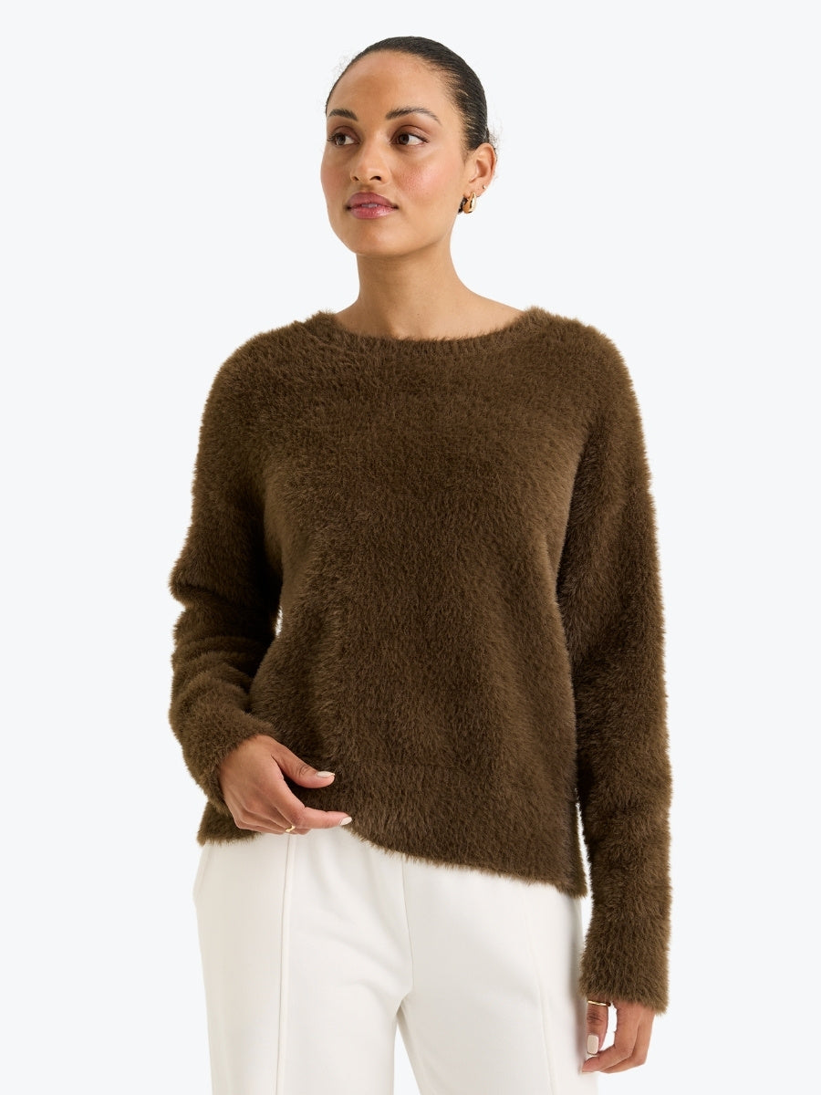 Yarra Trail Feather Knit in Cacao