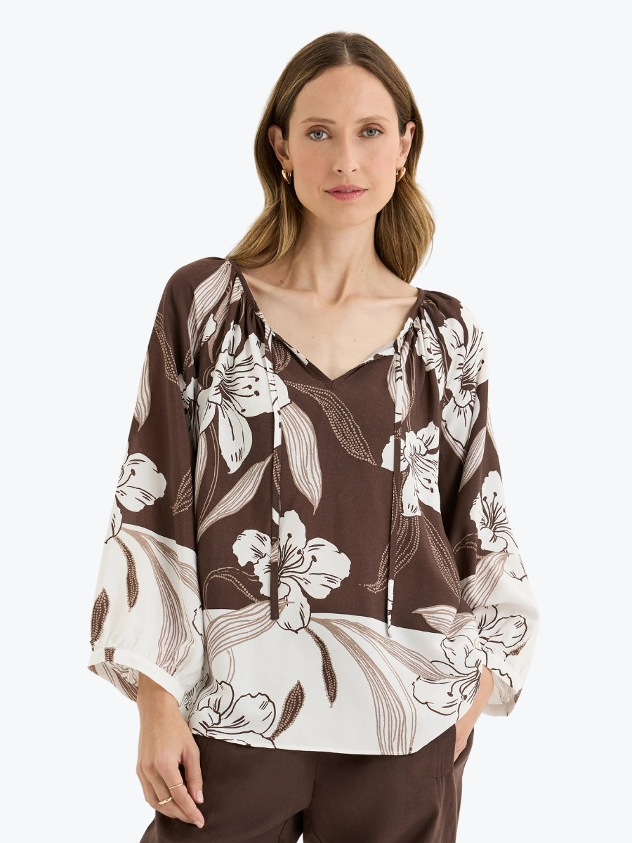 Yarra Trail Fiore Top in Fiore Print