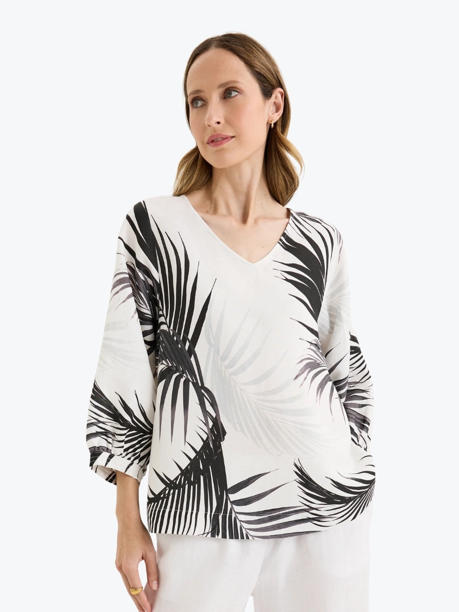 Yarra Trail Frond Top in Frond Print